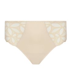 High-waisted panty ANTIGEL Stricto Sensuelle Summer Brief Bottoms Partially Lined, Elegant Shaping Summer Bottoms, Elegant Summer Shaping Bottoms, Cream Stretch Bottoms Of Short Length, Beige Shapewear Briefs, Feminine Stretch Bottoms With High-cut Leg, High-waist Stretch Cream Bottoms, Feminine Fitted Bottoms With High-cut Leg, High Waist Stretch Cream Bottoms