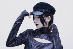 Hat Circumference: 56-58cm.  Attention: This price includes a hat only, others are not included. Black Punk Hat For Cosplay, Punk Brimmed Hats For Cosplay, Adjustable Punk Visor Hat, Black Brimmed Punk Hat, Adjustable Punk Winter Hat, News Boy Hat, Character Design, Chain, Hats