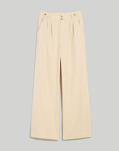 Harlow Wide-Leg Pants Beige Wide-leg Bottoms With Buttons, Spring Wide Leg Pants With Button Closure, Beige Wide Leg Bottoms With Buttons, Beige High-waisted Wide Leg Pants With Button Closure, Beige High Waist Wide Leg Pants With Button Closure, Summer Wide-leg Chinos For Workwear, Wide-leg Chinos For Summer Workwear, Summer Straight Leg Wide Pants With Button Closure, Summer Wide Leg Straight Pants With Button Closure