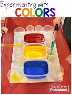 an experiment with colors for kids to use in their homeschool activities, such as painting and coloring