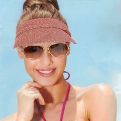 Classic multi tone tweed sun visor for women. Strap and bamboo ring accent. 3.5" bill. Sun 'N' Sand pin accent. Elasticized inner comfort band. Velcro® closure. UPF 50+ sun protection. One size. Visor Hat, Timeless Classic Style, Visor Hats, Sun Visor, Wearing Clothes, Timeless Classic, Upf 50, Sun Protection, Latest Fashion