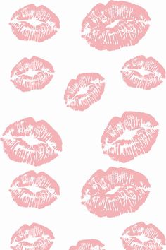 pink lips on a white background