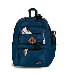 Double Break BackPack | JanSport Affordable Blue Square Satchel, Functional Backpack With Side Pockets For School, Functional Everyday Backpack With Side Pockets, Back To School Functional Backpack With Side Pockets, Functional Backpack With Pockets For Back To School, Everyday Backpack With Side Pockets For Back To School, Functional Backpack With Water Bottle Pocket For School, Back-to-school Backpack With Side Pockets For Daily Use, Backpack Jansport