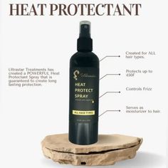 Ultrastar Treatments Heat Protectant Spray Is A Conditioning Treatment That Delivers Thermal Protection For Your Hair While It Provides Superior Moisture. Our Spray Utilizes Cationic Hydration Interlink Technology And Balances Hair Moisture For Silky, Shiny, Easily Controllable Hair. Creates Healthier, More Manageable Hair By Strengthening The Inner Structure Of The Hair, Improving Strength And Elasticity. Adds Superior Shine And Softness. Contains Ionic And Catatonic Hydration Interlink Technol Good Heat Protectant, Heat Protectant Spray, Heat Protector, Heat Protectant Hair, Heat Protectant, Frizz Control, Moisturize Hair, Moisturizer, Spray