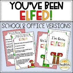 elf themed school and office worksheets for you've been elf - ed