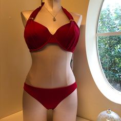 Sexy Bikini!! Nwt . Bottom Choice Of L Or Xl. Top 36dd/38d Great Fit And Material. . Has Underwire For A Perky Boost. Bottoms Have Great Cut. Material Looks Shiny In Photo But You Can See The Difference In Close Up Photo. Elegant Red Swimwear For Pool, Fitted Red Swimwear With Padded Cups, Red Padded Swimwear For Beach, Fitted Red Swimwear With Built-in Bra, Party Push-up Swimwear With Padded Cups, Push-up Swimwear With Padded Cups For Party, Elegant Fitted Red Swimwear, Red Stretch Underwire Swimwear, Party Swimwear With Built-in Push-up Bra