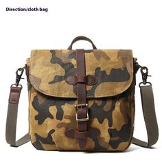 Product information: Pattern: Camouflage Lining texture: Polyester Applicable scenario: leisure travel Function: waterproof, wear-resistant Material: canvas Packing list: Bag x 1piece Product Image: Military Style Khaki Travel Bag, Military-style Khaki Travel Bags, Military Style Khaki Bags For Travel, Khaki Large Capacity Shoulder Bag For Outdoor, Large Capacity Khaki Shoulder Bag For Outdoor, Khaki Waxed Finish Bags For Outdoor, Outdoor Khaki Bags With Waxed Finish, Waterproof Brown Canvas Bags, Brown Canvas Bag With Zipper For Outdoor Use