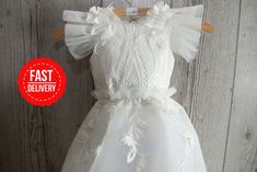 PERFECT CHRISTENING GOWN Make order today and SAVE 15%🎁delivery 3-4 days only! ✨New exquisite collection of Christening dresses✨ The combination of a modern mesh skirt and a lace bodysuit will create a beautiful outfit for your child! You can buy just a bodysuit or a bodysuit with a skirt, and complete the look with shoes and a hat                                                            Available sizes:                                                                0-3 month Elegant First Communion Dress For Summer, Fitted Tulle Baptism Dress With Short Sleeves, Elegant Summer First Communion Dress For Party, Fitted Tulle First Communion Dress With Ruffles, Elegant Summer First Communion Dress, Elegant Summer First Communion Party Dress, Elegant First Communion Dress For Summer Confirmation, Fitted Sleeveless First Communion Dress With Ruffles, Elegant Spring Baptism Dress In Organza