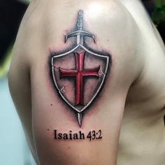 Crusader Shield Tattoo, Crusader Cross Tattoo, Templar Shield Tattoo, Templar Tattoo Design, Knights Templar Art, Crusader Knight Tattoo, Crusader Tattoo, Knights Templar Tattoo, Crusader Shield