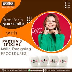 Since time immemorial, one of the greatest things that have attracted people to each other is a radiant smile. In other words, a smile speaks of your personality, appeal and confidence levels which take you a long way in life and career. At Partha Dental, Smile designs are done by Specially trained Super Specialists who attend to the patients requiring a smile design / smile makeover. #smiledesigning #smilemakeover #beautifulsmile #parthadentalskinhair #bestdentist #dentist Dental Smile, Confidence Level, Smile Makeover, Smile Design, Best Dentist, Beautiful Smile, Things That, Branding Design