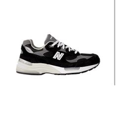 Looking for a pair of stylish and comfortable sneakers? Look no further than these New Balance 992 in black, size 12. With their low top shoe shaft style, these athletic sneakers are perfect for men on the go. The style code is M992EB and they belong to the New Balance 900 series, with a classic sneaker design that is both timeless and modern. These sneakers are perfect for any occasion, from a morning jog to a casual day out. The US shoe size is 12, and they come in a sleek black color that will match any outfit. The brand is New Balance, a reliable name in athletic footwear. So why wait? Add these New Balance 992 sneakers to your shoe collection today! *Worn once practically brand new! Black New Balance Sneakers For Running Errands, Black New Balance Custom Sneakers With Round Toe, Classic Black Sneakers With Air Cushioning, Classic Black Running Shoes With Vibram Sole, Black New Balance Running Shoes, Classic Black Sneakers For Running Errands, Classic Black Sneakers For Casual Use, Modern Black New Balance Running Shoes, New Balance 992