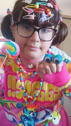 #decorakei #rainbow Decora Kei Fashion, Kei Fashion, Lollipop, Rainbow, Color