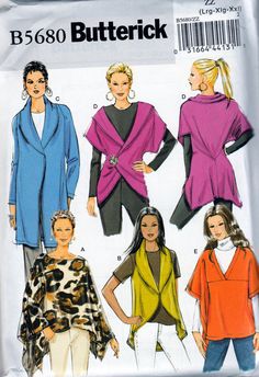 an image of women's sweaters and tops sewing pattern