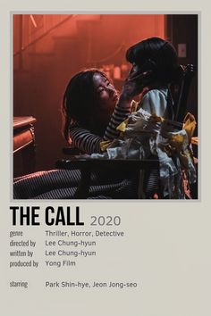 the call movie poster with an image of a woman laying in a chair next to a child