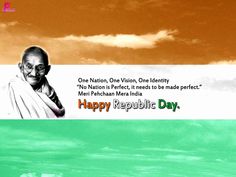 Happy Republic Day Greetings Picture Card and 26 January Republic Day of India One Nation Gandhi SMS Quotes Messages Image Wallpaper Republic Day Wishes Indian, Republic Quotes, 26 January Quotes, New Year Greetings Quotes, January Wishes, Happy Republic Day Images