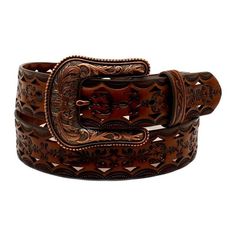 Western Style Brown Belt With Engraving, Western Brown Engraved Belt, Western Style Engraved Adjustable Belts, Western Style Engraved Belt For Ranch, Western Style Adjustable Engraved Belts, Western Engraved Adjustable Belt, Western Adjustable Engraved Belts, Engraved Western Belt For Ranch, Engraved Brown Belt Buckles For Western-themed Events