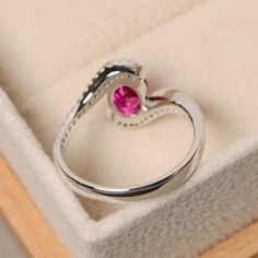 White Gold Ruby Ring With Cubic Zirconia, Oval Lab-created Ruby Diamond Promise Ring, Pink Ruby Ring In Sterling Silver, Silver Ruby Open Ring, Silver Open Ruby Ring, Pink Oval Ruby Ring In Sterling Silver, Oval Lab-created Ruby Promise Ring, Oval White Gold Ruby Promise Ring, Silver Diamond Ring With Oval Lab-created Ruby