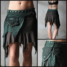 Pixie Skirt, Diy Kostüm, Fairy Clothes, Mode Boho, Steampunk Costume, Tie Dye Shirts, Skirt Belt, Mode Inspiration, Upcycle Clothes