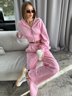 Women's Long Sleeve Hoodie & PantsMeasurement In CMsizeSMLXLtop bust[cm]98102108114sleeve length[cm]62636465length[cm]50515253pants waist[cm]60647076length[cm]100101102103hip[cm]108112118124Note: 1 inch=2.54 cm Size mearsured by ourselves ,so sometimes it has 1-3cm mistakes. Please check the size carefully before you buy ;if you are not sure about size,please contact us first .Thanks!Model Pictures Spring Hooded Tracksuit With Relaxed Fit, Pink Long Sleeve Tracksuit For Fall, Hooded Loungewear Sets With Pockets, Spring Long Sleeve Tracksuit For Leisure, Pink Long Sleeve Tracksuit With Pockets, Spring Tracksuit With Drawstring Hood And Long Sleeves, Spring Tracksuit With Pockets Long Sleeve, Spring Long Sleeve Tracksuit With Pockets, Spring Solid Color Long Sleeve Tracksuit