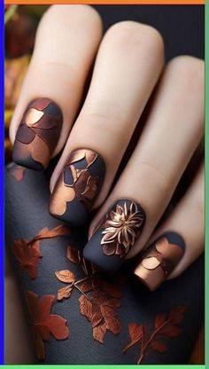 Green Nail Designs, Art Expressions, Short Nails Art, Fall Nail Art, Autumn Nails, Nail It, Fall Nail Designs, Fall Nail