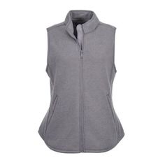 Keep your core warm while you get the job done in the Ridgecut Women's Fleece Vest. This vest is the perfect layering piece to add to your wardrobe this fall and winter, and features two handwarmer pockets and a 100% nylon interior storm flap to keep the cold air at bay. Add it to your closet today. 11.8 oz, 100% Polyester sweater-look heathered jersey bonded to light weight fleece Center front zip closure 100% nylon interior storm flap to keep cold air out Handwarmer pockets with zip closure Ga Plus Size Outerwear, Fleece Vest, Womens Fleece, Layering Pieces, Womens Vest, Hand Warmers, Cold Weather, Outerwear Women, Plus Size