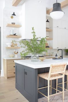 the kitchen is clean and ready to be used as a dining room or office space