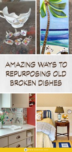 Amazing Ways to Repurposing Old Broken Dishes - GODIYGO.COM Repurposed China, Trash Into Treasure, Barn Parties, Old Plates, Diy Backsplash, Plates Diy