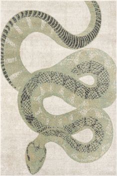 a rug with a snake on it