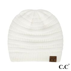 White CC beanie Cc Beanie, White Fleece, Pastel Blue, Beanie Hat, Beanie Hats, How To Look Better, Spandex, Boutique, Knitting