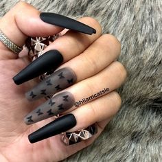 Stylish Manicure, Black Acrylic Nail Designs, Nails Japanese, Trio Matching, Hoco Nails, Butterfly Nail Designs, Edgy Nails