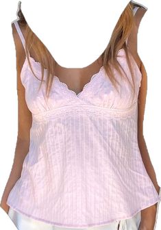 Feminine Cotton Camisole With Adjustable Straps, Feminine Cotton Tops With Adjustable Straps, Feminine Sleeveless Bra-friendly Tops, Feminine Cotton Tank Top With Built-in Bra, Pink Cotton Camisole With Lace Trim, Feminine Cotton Camisole For Beach, Feminine Cotton Camisole For Vacation, Feminine Cotton Tank Top With Delicate Straps, Pink Cotton Tank Top With Adjustable Straps