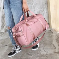 Carry On Travel Bag – Shop The Kei Versatile Pink Nylon Travel Bag, Large Capacity Gym Bag For Weekend Trips, Practical Large Capacity Gym Bag For Weekend Trips, Sporty Rectangular Gym Bag For Trips, Trendy Large Capacity Nylon Travel Bag, Trendy Nylon Travel Bag With Large Capacity, Trendy Travel Gym Bag With Pockets, Large Capacity Nylon Backpack Luggage, Casual Pink Travel Bag For Trips