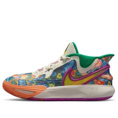 The Nike Kyrie 8 GO 'Circle of Life' is the perfect sneaker for young basketball players. Its lightweight and breathable design ensures comfort and coolness on the court, while the easy-on and easy-off feature allows for quick and effortless transitions. Inspired by the Circle of Life, this multi-colored sneaker is designed to help kids practice their skills and show off their talents in the game. With its rubber sole and multi-colored design, the Kyrie 8 GO is the perfect choice for young athletes. (SNKR/Low Top/Big Kid/Basketball/Kyrie Irving/Wear-resistant/Shock-absorbing) Casual Fade-resistant Basketball Shoes, Multicolor Casual Sneakers For Basketball, Casual Nike Basketball Shoes, Casual Multicolor Sneakers For Basketball, Nike Multicolor Basketball Shoes, Multicolor Nike High-top Sneakers For Sports, Nike High-top Multicolor Sneakers For Sports, Multicolor Basketball Shoes With Boost Midsole For Sports, Multicolor Basketball Shoes With Boost Midsole