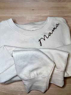 Custom embroidered sweatshirt Fall Sweater With Embroidered Logo For Loungewear, Fall Fleece Top With Embroidered Graphics, Relaxed Fit Cotton Sweater With Embroidered Logo, Winter Basic Sweatshirt With Embroidered Logo, Fall Fleece Tops With Letter Embroidery, Fall Sweatshirt With Embroidered Logo For Loungewear, Fall Sweatshirt For Loungewear With Embroidered Text, Embroidered Long Sleeve Sweatshirt For Loungewear, Embroidered Cotton Sweatshirt With Relaxed Fit