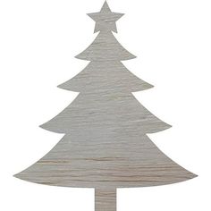 a wooden cutout of a christmas tree