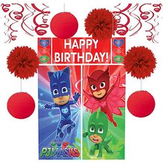 the pj masks birthday decorationating kit