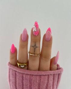 Trendy Almond Nails, Summer Vacation Nails, Do It Yourself Nails, Paznokcie Hello Kitty, Unghie Sfumate, Kutek Disney, Chic Nail Art, Elegant Nail Designs, Nagel Tips