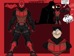 an image of some character designs for the animated movie batman and spider - man, which is