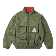 Palace FW22 Cordura Rs Zip Off Jacket 'Olivegreen' P23JK119 Green Long Sleeve Windbreaker With Pockets, Green Outerwear With Patch Pockets For Fall, Green Utility Windbreaker For Fall, Green Fall Windbreaker With Pockets, Urban Green Windbreaker For Fall, Khaki Military Outerwear With Patch Pockets, Green Outdoor Outerwear With Patch Pockets, Green Techwear Outerwear For Streetwear, Green Outerwear With Patch Pockets For Outdoor