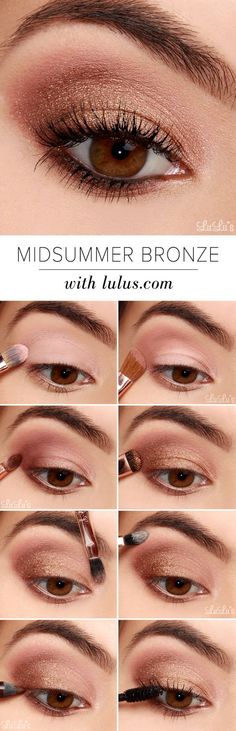 10 Super Easy Step by Step Eyeshadow Tutorials for Beginners Smokey Eyeshadow Tutorial, Make Up Mata, Eyeshadow Tutorial For Beginners, Mekap Mata, Bronze Eyeshadow, Makeup Tip, Smokey Eyeshadow, Best Eyeshadow, Smink Inspiration