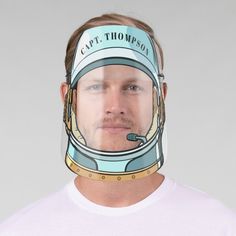 Cool Space Astronaut Helmet Face Shield - tap to personalize and get yours #FaceShield  #cool #unique #kids #astronaut #space Diver Helmet, Space Helmet, Astronaut Helmet, Funny Buttons, Funny Postcards, Medical Business, Astronaut Space, Space Astronaut, Cool Glasses