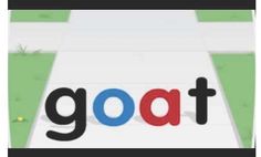 an animated image of the word'goal'in red, white and blue letters