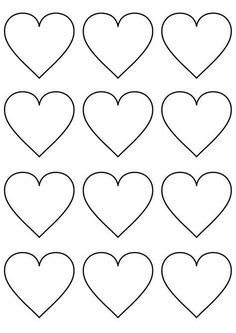 hearts cut out into the shape of different shapes