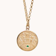 Talisman Coin Necklace – Marlo Laz Horseshoe Heart, Gold Inspiration, Outfit For Fall, Braided Bag, Emerald Eyes, Talisman Pendant, Talisman Necklace, Kerry Washington, Roman Coins