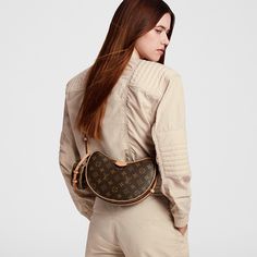 LOUIS VUITTON® - Croissant Mm - Monogram Louis Vuitton Croissant, Louis Vuitton Crossbody, Shoulder Bag Brown, Louis Vuitton Official, Garden Parties, Brown Bags, Luxe Fashion, Designer Style, Bags Designer Fashion