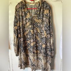 Only Worn Once. Like New Condition. Gray Bohemian Dress For Fall, Gray Bohemian Dresses For Fall, Bohemian Gray Dresses For Fall, Spell Dresses, Tunic Dress, Aurora, Like New, Mini Dress, Womens Dresses