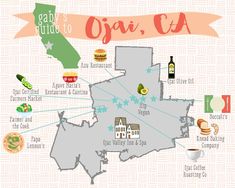 the map shows where to eat and drink in oregon