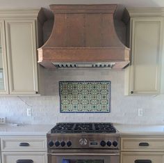 SINDA Handmade Rustic Style Vintage Copper Custom Kitchen Range Hood Painted Range Hood, Chimney Range Hood, Copper Range, Copper Hood, Copper Range Hood, Copper Backsplash, Stainless Steel Hood, Copper Bathtubs, Highly Favored