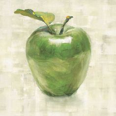 Green Apple Painting, Apple Poster, Apple Print, Apple Prints, Paintings I Love, Fine Arts Posters