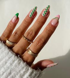 50+ Fun Pink and Green Nail Designs To Try! - Prada & Pearls Pink And Green Nail Designs, Work Appropriate Nails, Subtle Nail Art, Bright Nail Art, Green Nail Art, Green Nail Designs, Subtle Nails, Green Nail